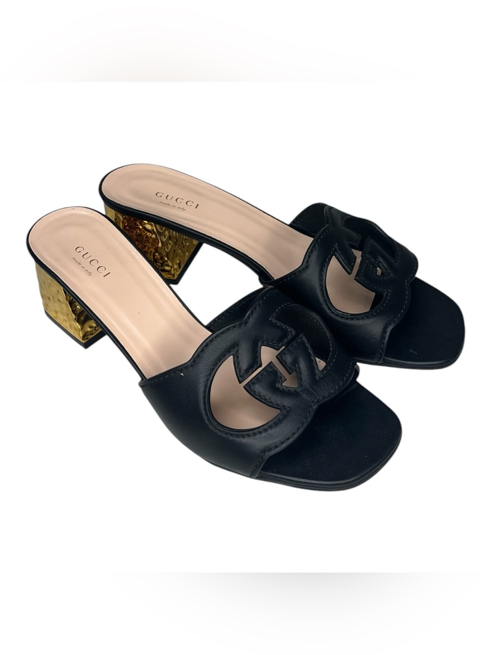 Gucci 'GG' Open Toe Mules
